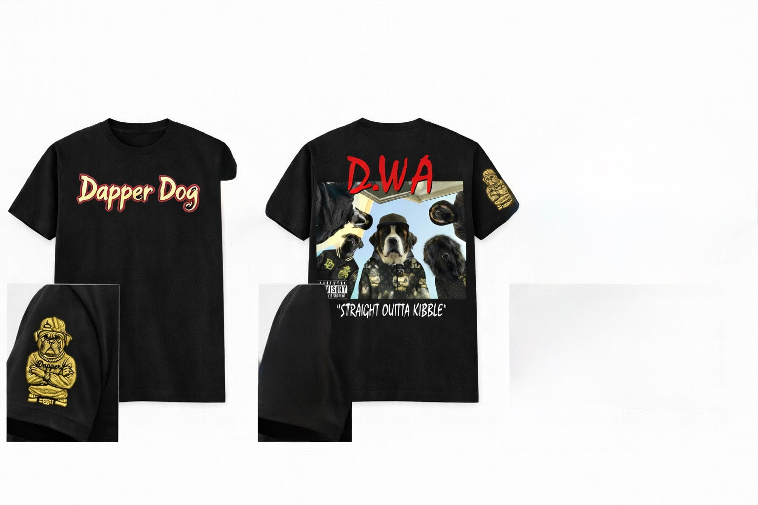 Dogs with Attitude - D.W.A. Straight Outta Kibble Tee